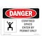 Signmission OSHA Danger, Confined Space Enter By Permit Only, 10in X 7in Rigid Plastic, OS-DS-P-710-L-1084 OS-DS-P-710-L-1084 - alternate 1